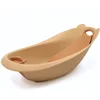 Image de Bo Jungle - Babybadje met berenoortjes - Met badverkleiner /badinzet - Met Zeepbakje / Hulpstuk bij haren wassen - Afvoerstop - Bath Bear Terracotta