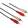 Image de Velleman Audiokabel, 2 x RCA naar 2 x RCA, vergulde aansluitingen, 1.5 m, zwart