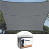 Image de Perel Schaduwdoek, waterdoorlatend, luchtdoorlatend, 3.6 x 3.6 m, 180 g/m², HDPE, vierkant, donkergrijs