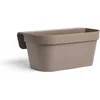 Image de Jardiniere+haak - GARDEN ID Star - Taupe 50 x 21 cm - Gemakkelijke bevestiging - Waterreserve - gerecycled en 100% recyclebaar