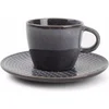 Image de Salt&Pepper - Mokkakop 9cl en schotel grijs - Stitch - set/4