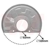Image de Van Wezel - REMSCHIJF BESCHERMER VOOR MITSUBISHI CARISMA 1995-1999 30818030