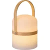 Image de Lucide JOE - Oplaadbare Tafellamp Binnen/Buiten - Accu/Batterij - Ø 14,5 cm - LED Dimbaar - 1x3W 3000K - IP44 - Wit - Japandi