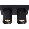 Image de Lucide NIGEL - Plafondspot (Plafondlamp) - LED Dim to warm - GU10 - 2x5W 2200K/3000K - Zwart