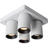 Image de Lucide NIGEL - Plafondspot (Plafondlamp) - LED Dim to warm - GU10 - 4x5W 2200K/3000K - Wit