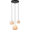 Image de Lucide BINA - Hanglamp - Ø 40 cm - 3xE27 - Wit - Japandi
