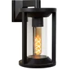 Image de Lucide CADIX - Wandlamp Binnen/Buiten - 1xE27 - IP65 - Zwart