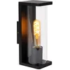 Image de Lucide SLIGO - Wandlamp Binnen/Buiten - 1xE27 - IP54 - Zwart