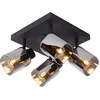 Image de Lucide ALION - Plafondspot (Plafondlamp) - 4xE14 - Zwart