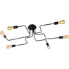 Image de Lucide LESTER - Plafonnière (Plafondlamp) - 6xE27 - Zwart