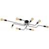 Image de Lucide LESTER - Plafonnière (Plafondlamp) - 8xE27 - Zwart