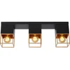 Image de Lucide RIXT - Plafonnière (Plafondlamp) - 3xE27 - Zwart