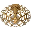 Image de Lucide WOLFRAM - Plafonnière (Plafondlamp) - Ø 30 cm - 1xE27 - Mat Goud / Messing