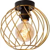 Image de Lucide DANZA - Plafonnière (Plafondlamp) - Ø 25 cm - 1xE27 - Mat Goud / Messing