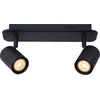 Image de Lucide LENNERT - Plafondspot (Plafondlamp) Badkamer - LED Dimbaar - GU10 - 2x5W 3000K - IP44 - Zwart