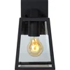 Image de Lucide MATSLOT - Wandlamp Binnen/Buiten - 1xE27 - IP23 - Zwart
