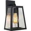 Image de Lucide MATSLOT - Wandlamp Binnen/Buiten - 1xE27 - IP23 - Zwart