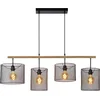 Image de Lucide BASKETT - Hanglamp - 4xE27 - Zwart