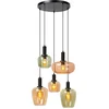 Image de Lucide ILONA - Hanglamp - 5xE27 - Zwart