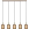 Image de Lucide LAMBRES - Hanglamp - 5xE27 - Taupe