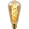 Image de Lucide ST64 - Filament lamp - Ø 6,4 cm - LED Dimbaar - E27 - 1x4,9W 2200K - Amber
