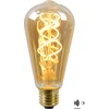 Image de Lucide ST64 TWILIGHT SENSOR - Filament lamp - Ø 6,4 cm - LED - E27 - 1x4W 2200K - Dag/nacht sensor - Amber