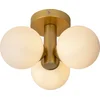 Image de Lucide TRUDY - Plafonnière (Plafondlamp) Badkamer - Ø 28 cm - 3xG9 - IP44 - Mat Goud / Messing