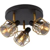Image de Lucide NILA - Plafondspot (Plafondlamp) - Ø 36 cm - 3xE14 - Zwart