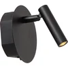 Image de Lucide JOLIJN - Oplaadbare Bedlamp / Wandlamp - Accu/Batterij - Ø 10,2 cm - LED - 1x2W 3000K - Magnetisch - Zwart