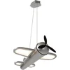 Image de Lucide FOKKER - Hanglamp Kinderkamer - LED - 1x28W 2500K - Grijs ijzer