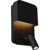 Image de Lucide BOXER - Bedlamp / Wandlamp - LED - 3000K - Met USB oplaadpunt - Zwart