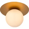 Image de Lucide TRICIA - Plafonnière (Plafondlamp) - Ø 25 cm - 1xE27 - Mat Goud / Messing