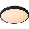 Image de Lucide DASHER - Plafonnière (Plafondlamp) Badkamer - Ø 34,8 cm - LED - 1x18W 2700K - IP44 - Beweging & dag/nacht sensor - Zwart