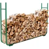 Image de Toolland Verstelbaar houtrek voor brandhout en houtblokken, roestbestendig, breedte 150-220 cm, diepte 20-30 cm, hoogte 105 cm, binnen en buiten, onder dekzeil, eenvoudig te monteren, perfect voor houtopslag, haardhoutrek