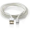 Image de Nedis Lightning Kabel - USB 2.0 - Apple Lightning 8-Pins - USB-A Male - 480 Mbps - Verguld - 3.00 m - Rond - Gevlochten / Nylon - Aluminium - Cover Window Box