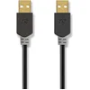 Image de Nedis USB-Kabel - USB 2.0 - USB-A Male - USB-A Male - 480 Mbps - Verguld - 2.00 m - Rond - PVC - Antraciet - Doos
