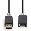 Image de Nedis USB-Kabel - USB 3.2 Gen 1 - USB-A Male - USB-A Female - 5 Gbps - Verguld - 2.00 m - Rond - PVC - Antraciet - Doos