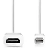 Image de Nedis Mini DisplayPort-Kabel - DisplayPort 1.2 - Mini-DisplayPort Male - HDMI Output - 21.6 Gbps - Vernikkeld - 0.20 m - Rond - PVC - Wit - Polybag