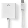 Image de Nedis Mini DisplayPort-Kabel - DisplayPort 1.2 - Mini-DisplayPort Male - VGA Female 15p - 21.6 Gbps - Vernikkeld - 0.20 m - Rond - PVC - Wit - Polybag