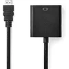 Image de HDMI Kabel - HDMI Connector - VGA Female 15p / 3,5 mm Female - 1080p - Vernikkeld - 0.20 m - Recht - PVC - Zwart - Envelop