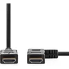 Image de Nedis High Speed   HDMI-Kabel met Ethernet - Rechts Gehoekte HDMI Connector - HDMI Connector - 4K@30Hz - 10.2 Gbps - 1.50 m - Rond - PVC - Zwart - Envelop