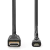 Image de Nedis High Speed   HDMI-Kabel met Ethernet - HDMI Connector - HDMI Micro-Connector - 4K@30Hz - 10.2 Gbps - 1.50 m - Rond - PVC - Zwart - Envelop