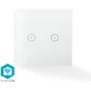 Image de Nedis SmartLife Lichtschakelaar   WiFi   Dubbel   1000W   Glas   Wit