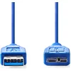 Image de Nedis USB-Kabel - USB 3.2 Gen 1 - USB-A Male - USB Micro-B Male - 5 Gbps - Vernikkeld - 5.00 m - Rond - PVC - Blauw - Envelop