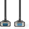 Image de Nedis VGA-Kabel - VGA Male - VGA Female 15p - Vernikkeld - Maximale resolutie: 1280x800 - 20.0 m - Rond - ABS - Zwart - Polybag