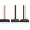 Image de Nedis Interne Voedingskabel - SATA 15-Pins Male - 2x SATA 15-Pins Female - Verguld - 0.15 m - Rond - PVC - Multicolour - Doos