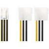 Image de Nedis Interne Voedingskabel - 2x Molex Male - PCI-Express Female - Verguld - 0.20 m - Rond - PVC - Geel / Zwart - Polybag