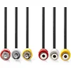Image de Nedis Composiet Videokabel - 3x RCA Male - 3x RCA Female - Vernikkeld - 480p - 2.00 m - Rond - PVC - Zwart - Label