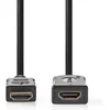 Image de Nedis High Speed   HDMI-Kabel met Ethernet - HDMI Connector - HDMI Output - 4K@30Hz - 10.2 Gbps - 3.00 m - Rond - PVC - Zwart - Label