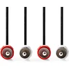 Image de Nedis Stereo-Audiokabel - 2x RCA Male - 2x RCA Male - Vernikkeld - 1.50 m - Rond - Zwart - Label